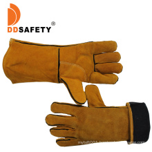 Ddsafety 2018 Yellow Cow Split Leather Gloves Welder Safety Working Gloves